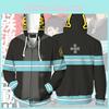 Anime Enn Enn No Shouboutai Fire Force sweat à capuche Firesoldier veste manteau Costumes
