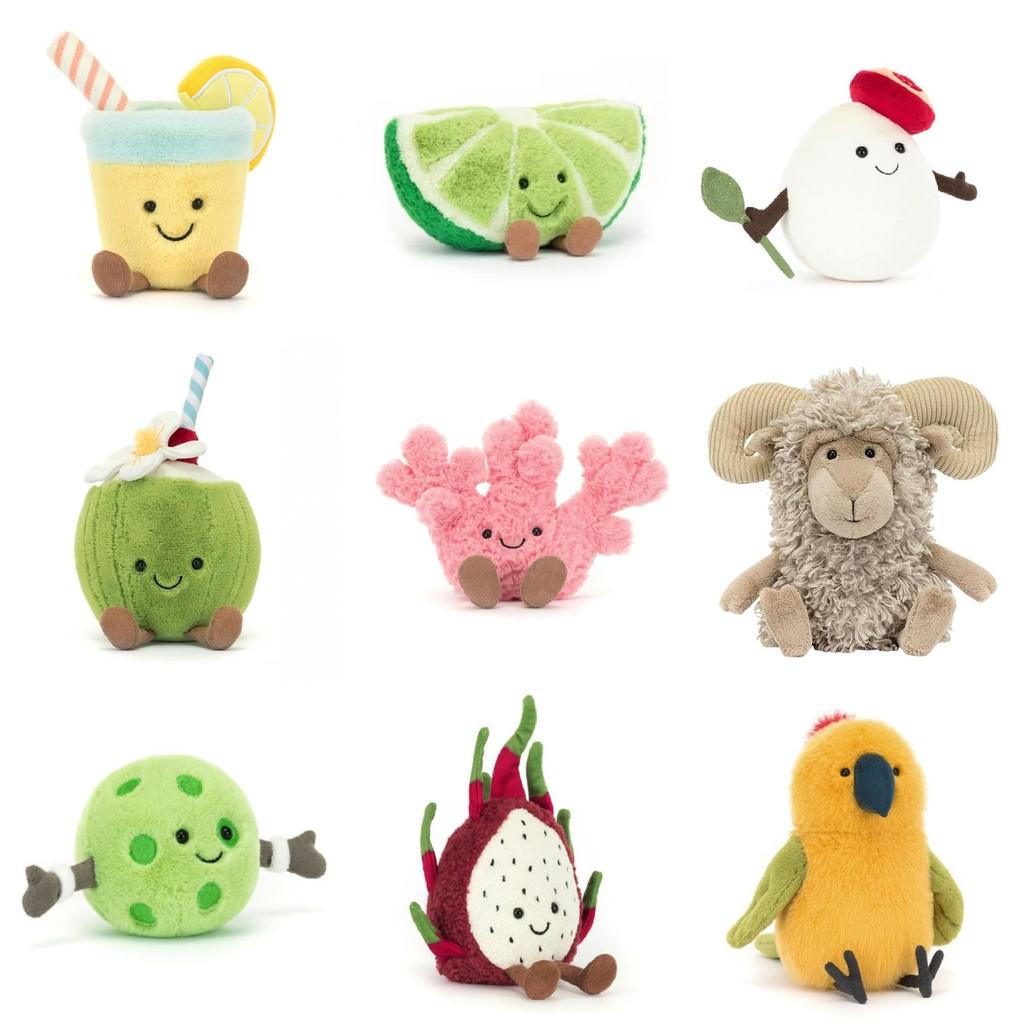 Amuseables Fruit Dragon Chestnut Glasses Rugby Plush Toy Stuffed Doll Kids Gift
