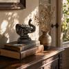 Vintage Sculpture Home Decor - Creative Resin Animal Figurine for Shelf Bar Entryway