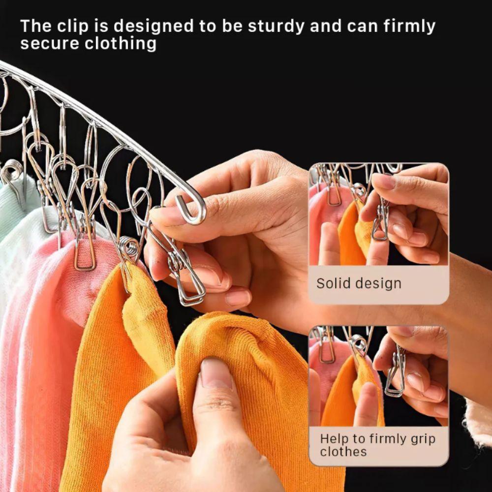 No Deformation Windproof Drying Rack Space Saving Clothes Drying Hanger  Clothing Rack