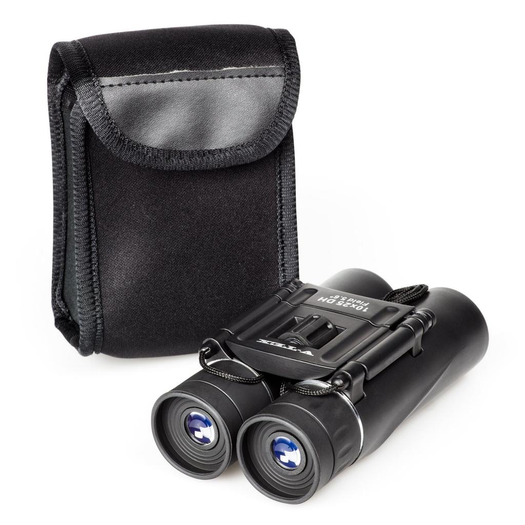 Kenko V-TEX 10x25 DH Roof Prism Binoculars, 10x Magnification, 25mm Aperture, Dual-Axis, VT-1025D