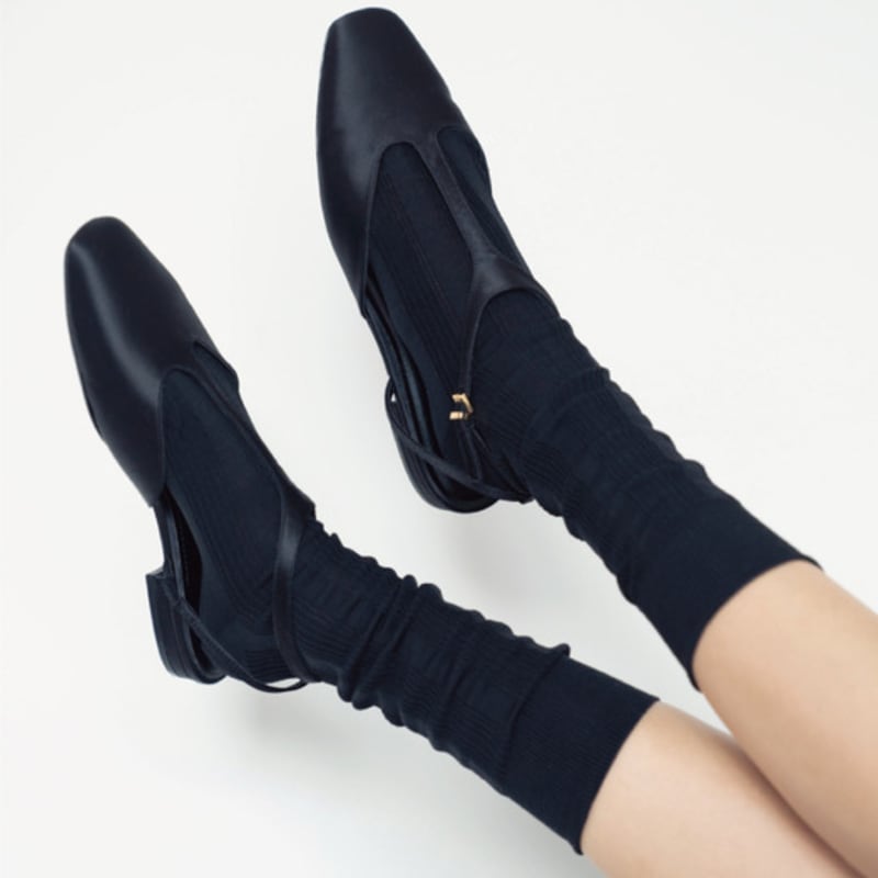 

hiig [no.015] black basic silk socks BLACK