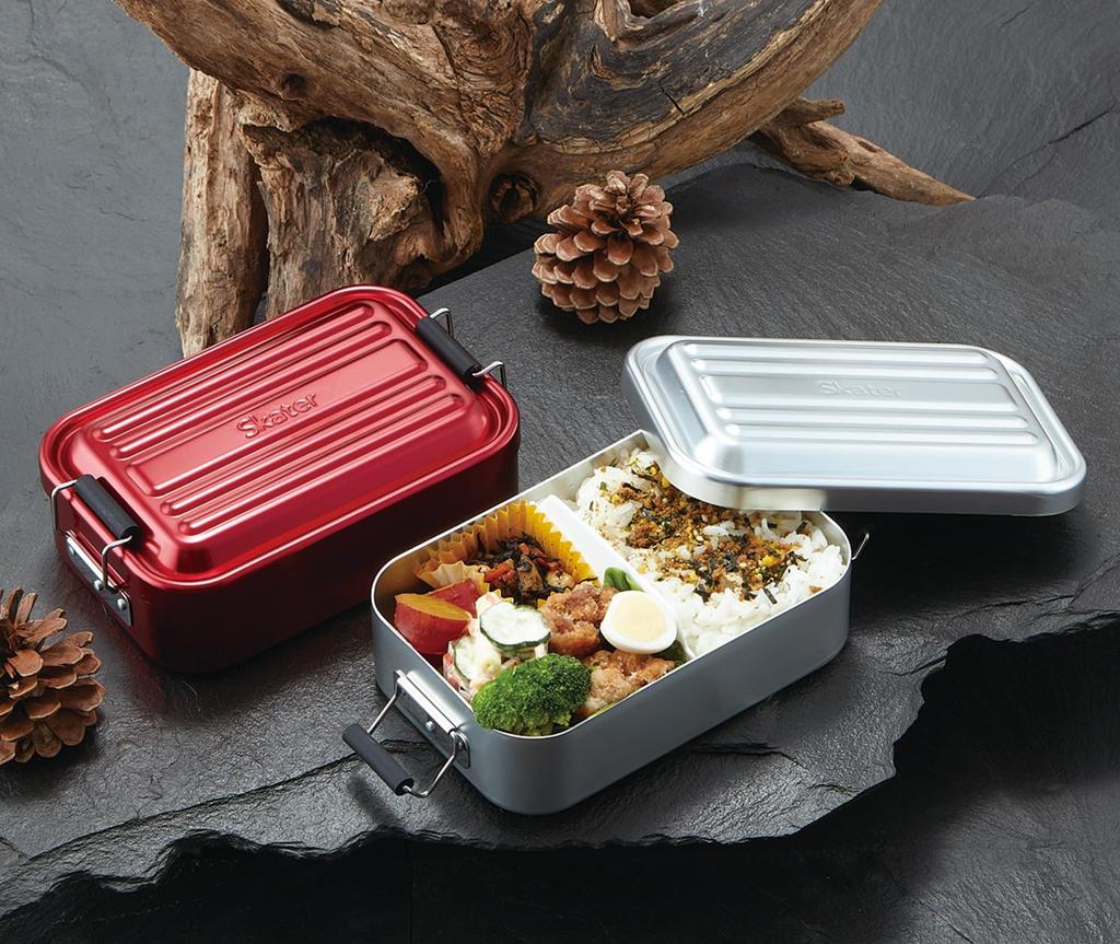 Skater Aluminum Lunch Box AFT6B-A 600ml Fluffy Serving Silver