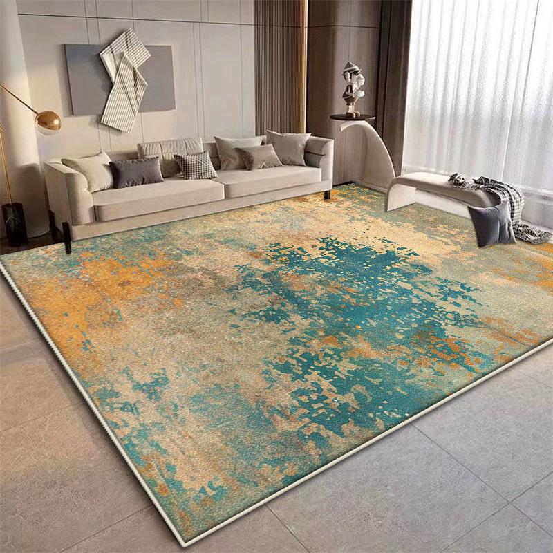 Orange Large Area Carpets for Living Room Modern Abstract Decoration Sofa Bedroom Rug Bathroom Cloakroom Non-slip Door Mat Floor
