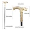 Copper Rhinoceros Head Fashion Walking Stick Decorative Stick Cospaly Vintage Party Fashionable Walking Cane Crosier 91cm
