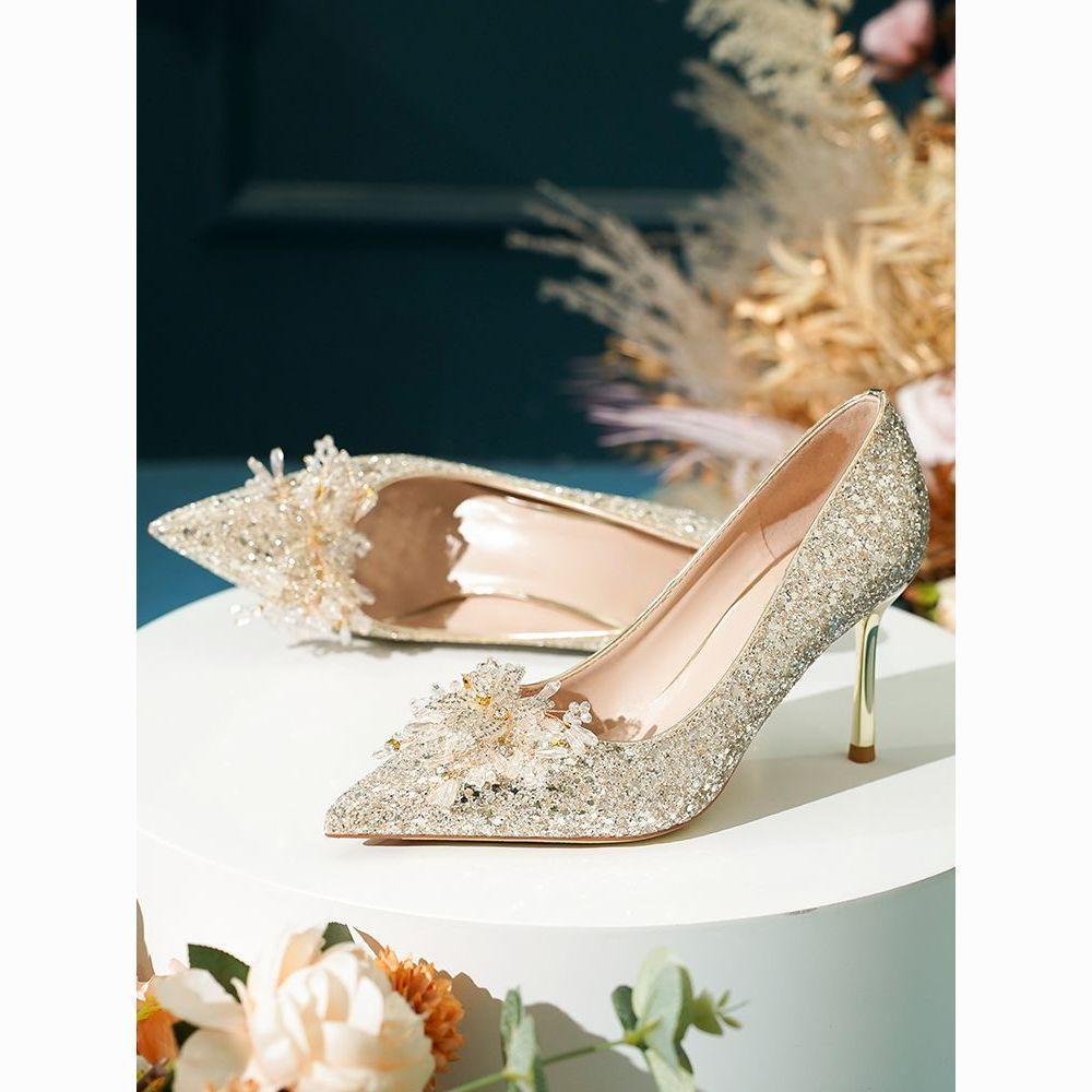 French Women's Pointed Head Shallow Mouth High Heels Spring and Summer 2025 New Fashion Versatile Comfortable Stiletto Single Shoes Women