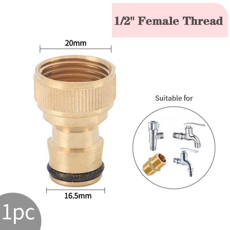 1/2" 3/4“ Alloy Thread Quick Adapter Coupler Connector Garden Irrigation Connector Drip Copper Hose Fittings Watering System