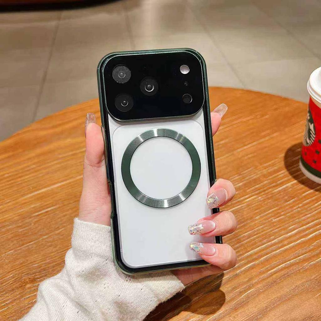 Magnetic Case for iPhone 17 16 15 14 13 12 Pro Max/Plus/Air, with Magsafe & Aluminum Frame & Double Sided Tempered Glass Phone Bumper Cover