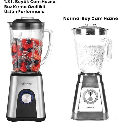 Goldmaster GM-7254 Szklany dzbanek ze stali Frape Kruszarka do lodu ze stalowym dzbankiem