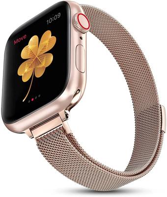 Magnetic Loop Strap For Apple Watch Band 40mm 44mm 45mm 41mm 49mm Slim Stainless Steel Bracelet iWatch Series 5 6 Se 7 8 Ultra
