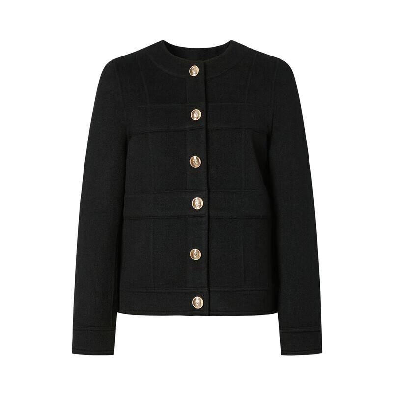 JZ Annakol Women's H-Line Short Double-Faced Wool Coat