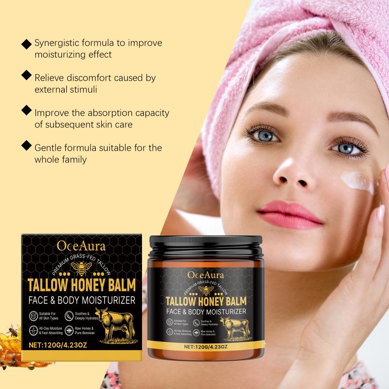 Hydrating OceAura Tallow Honey Balm Body Cream Nourishing Moisturizer Deep Firming Lifting For Dry Sensitive Skin