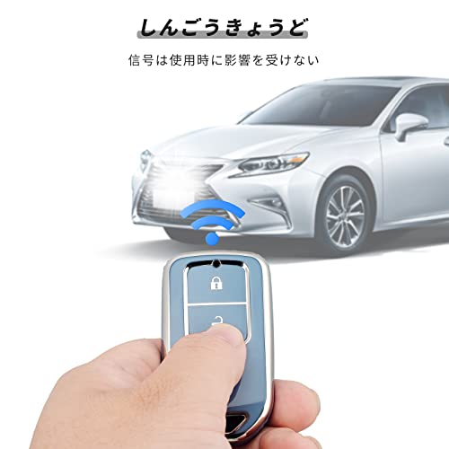 [OFFCURVE] Honda Key Fob Cover Compatible Models: Vezel RU Series, New Freed, New Fit, Shuttle, Jade, Stepwagon RP1 RP2 RP3 RP4, 10th Generation