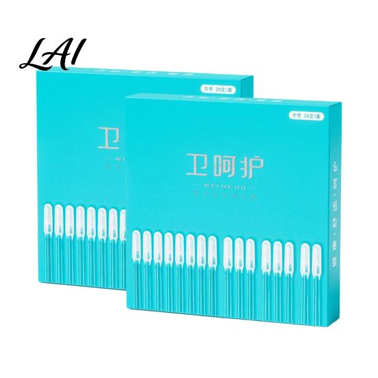 Comfortable Ear Cleaning Sticks Sticky Wax Removal Swabs with Soft Silicone Tip L 2pcs