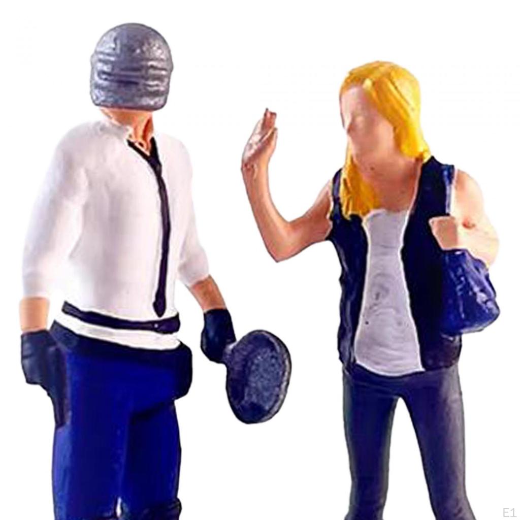 1/64 Figure Model Miniature Scene Collections Train Railway Layout Decoration Diorama Scenery Hand