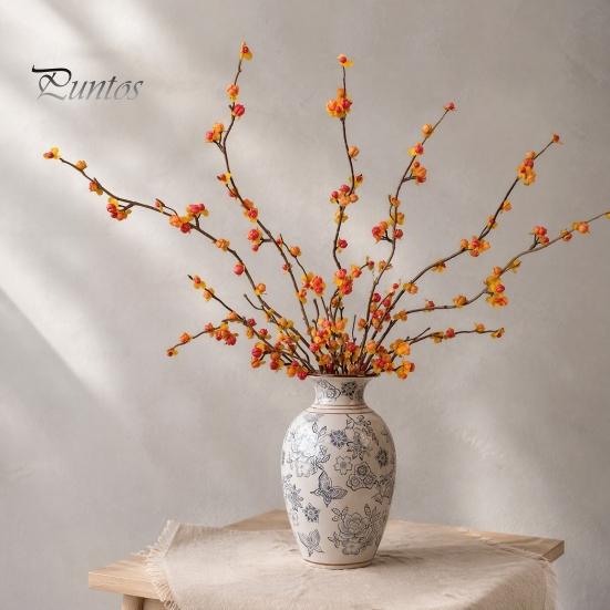 Fall Wedding Table Decoration Long Artificial Bittersweet Branches, Berry Stems for Vase, Faux Plants Fade Resistant Flowers Branches Thanksgiving