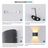 6W LED Wall Light Outdoor Waterproof Garden Fence Indoor Stylish Wall Lamp for Bedroom Bedside Room Hallway Staircase Decor