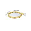 Round Decorative Tray with Mirrored Base Reflective Luxurious for Coffee Table,