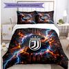 Juventus FC Pattern Printed 3PCS Bedding Set Soft Skin-Friendly Washable Duvet Cover & Pillowcases Set All Season Bedroom