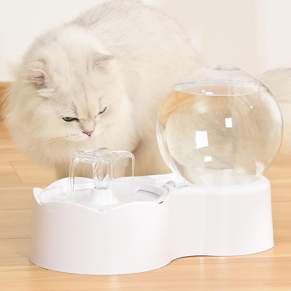 ZYFeeder Distributore Automatico d'Acqua a Gravità per Animali Domestici Trasparente Visivo Acqua a Gravità per Gatti o Cani Distributore d'Acqua a Induzione Smart