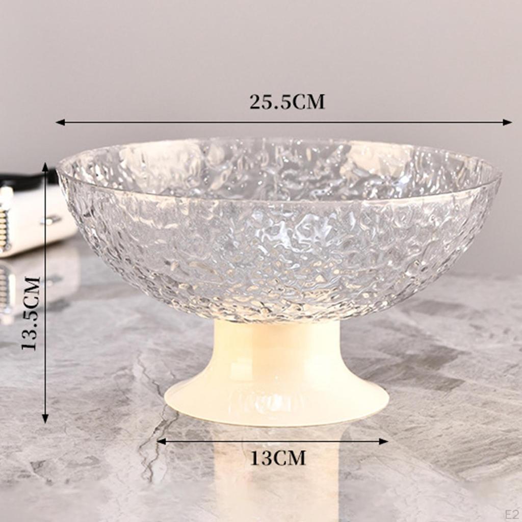 Footed Fruit Bowl Dessert Display Stand with Draining Holes Base Tray Snacks Basket for