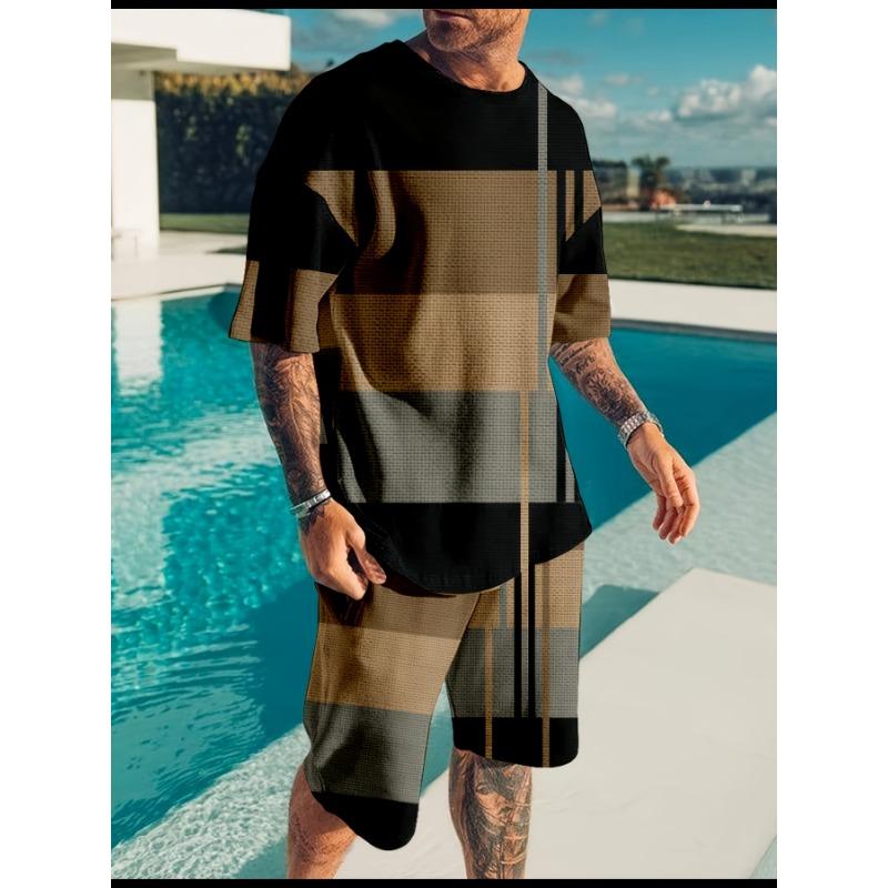 Men's T-shirt, Hawaiian style, outdoor, short-sleeved, fashionable design, casual and breathable