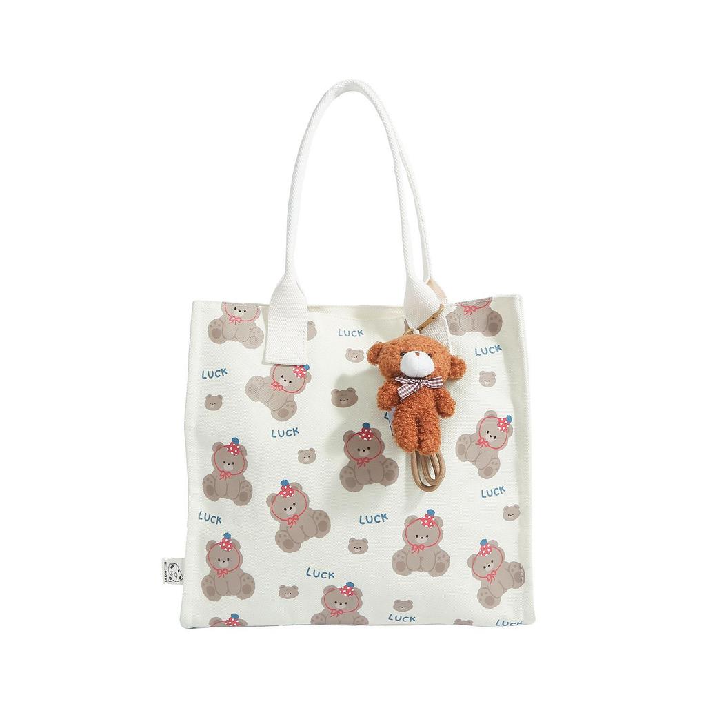 Korean Lazy Style Large Canvas Tote Bag - Fashionable, Versatile, High-End Women's Commuter Shoulder Bag