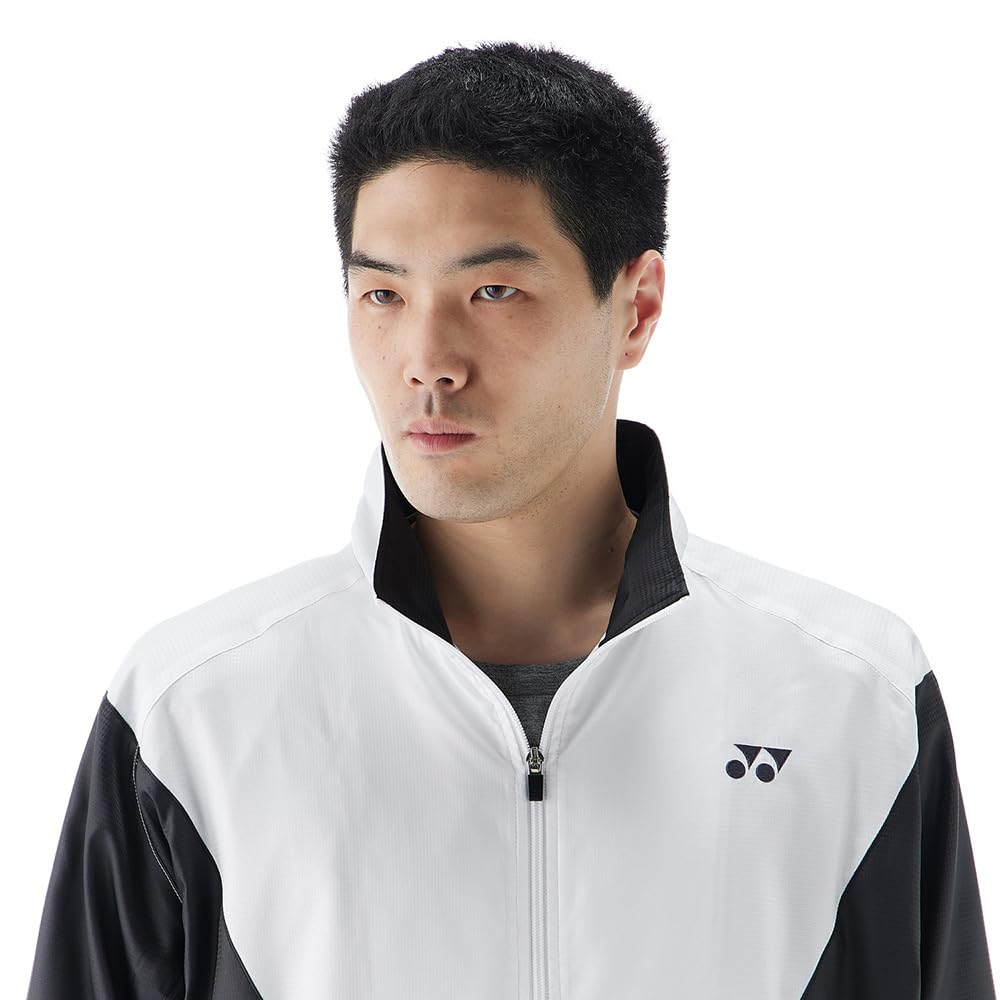 Yonex Wind Warmer Shirt with Uni-Lined Lining, White/Pink (062)