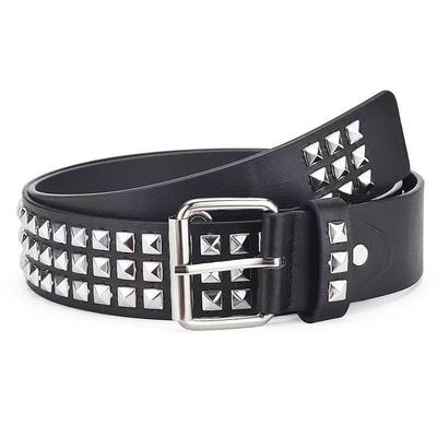 Geponste Riem voor Mannen en American Bling Stijlvol [NGGNKAA] Vrouwen, Punk, Jeans, Y2K, Casual, Streetwear, Bling, 115cm, Zwart, Opvallend, Woon-werkverkeer,