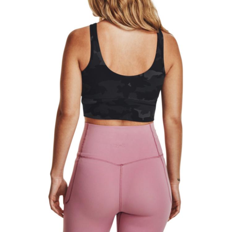 Under Armour Camo Print Short Training Tank Top Women Tops Black 1380983-021