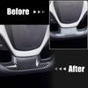 Carbon Fiber Style Car Steering Wheel Covers Trim Sticker For Chevrolet Corvette C7 2014- Auto Interior Decoration