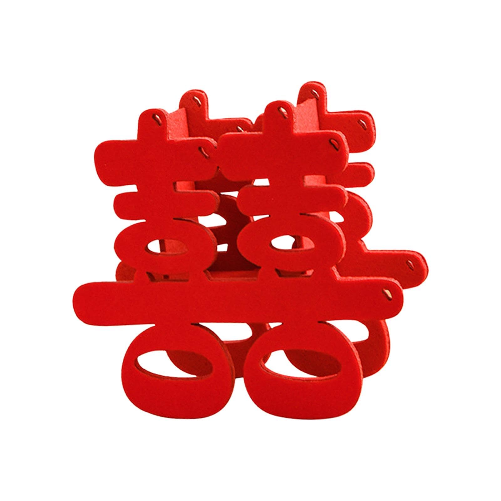 

Орнамент с иероглифом Двойное Счастье, китайское свадебное украшение с иероглифом Счастье, украшение с искусственным цветком для свадьбы 3