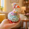Plush Desk Goose Outfits, Handmade Crochet Goose Clothes and Hat, Porch Goose Statue Clothing, Goose Sculpture Costume for Desktop Decor