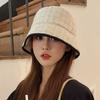 New Xiaoxiangfeng Plaid Bucket Hat Female Face Small Autumn and Winter Warm Advanced Sense Bucket Hat Korean Version Versatile Basin Hat