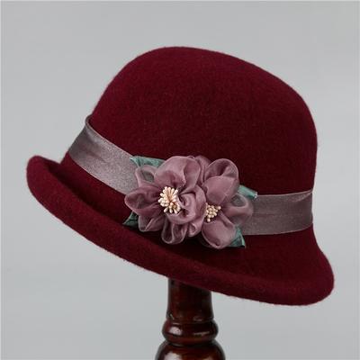 Retro ull cylinderhatt dam höst och vinter krullad ullfilt hatt mode mångsidig hinkhatt dam bassänghatt trend