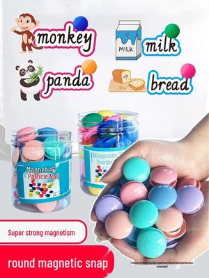 Colored Round Magnetic Buckles for Teaching Office Whiteboards - Strong Magnetic Force Pins & Particles