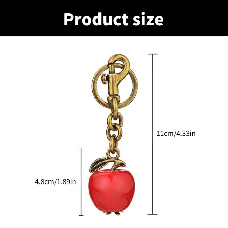 Dazzling Apples Keychain Car Accessory Sophisticated Handbag Embellishment Alloy Texture Present for Fashion Enthusiasts