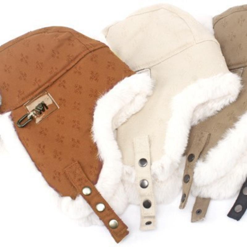 Trendy Cotton Hats for Men and Women In Winter Thickened Ear Protection Lei Feng Hat Windproof Velvet Thickened Cold-proof Chain Plush Flying Hat