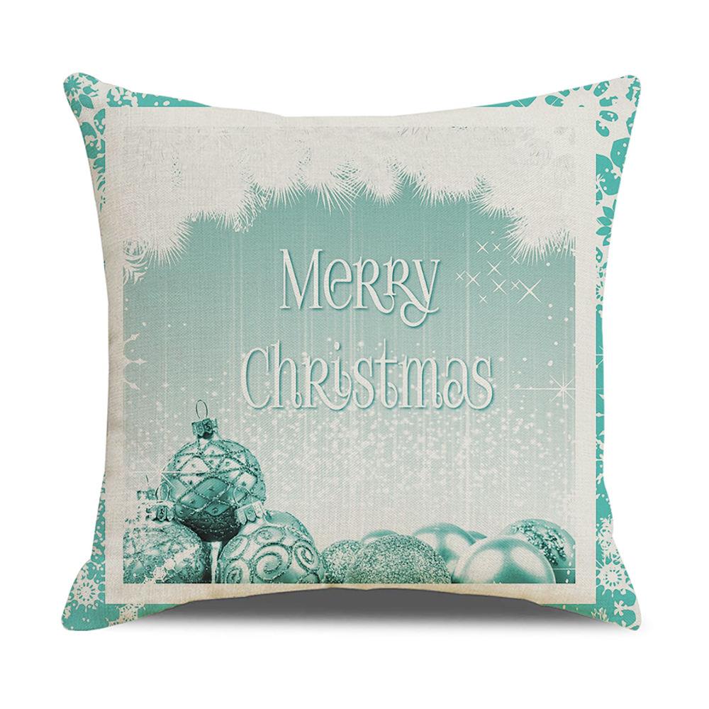 

New Sofa Pillow Cover Santa Claus Cartoon Print Holiday Gift Home Soft Furnishing 45 * 45Cm (excluding pillow core)