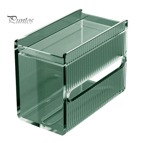 Toilet Tissue Box Storage Organizer with Top Shelf Transparent Large Capacity Wall Mounted Paper Drawer Toilet Roll Paper Storage Rack
