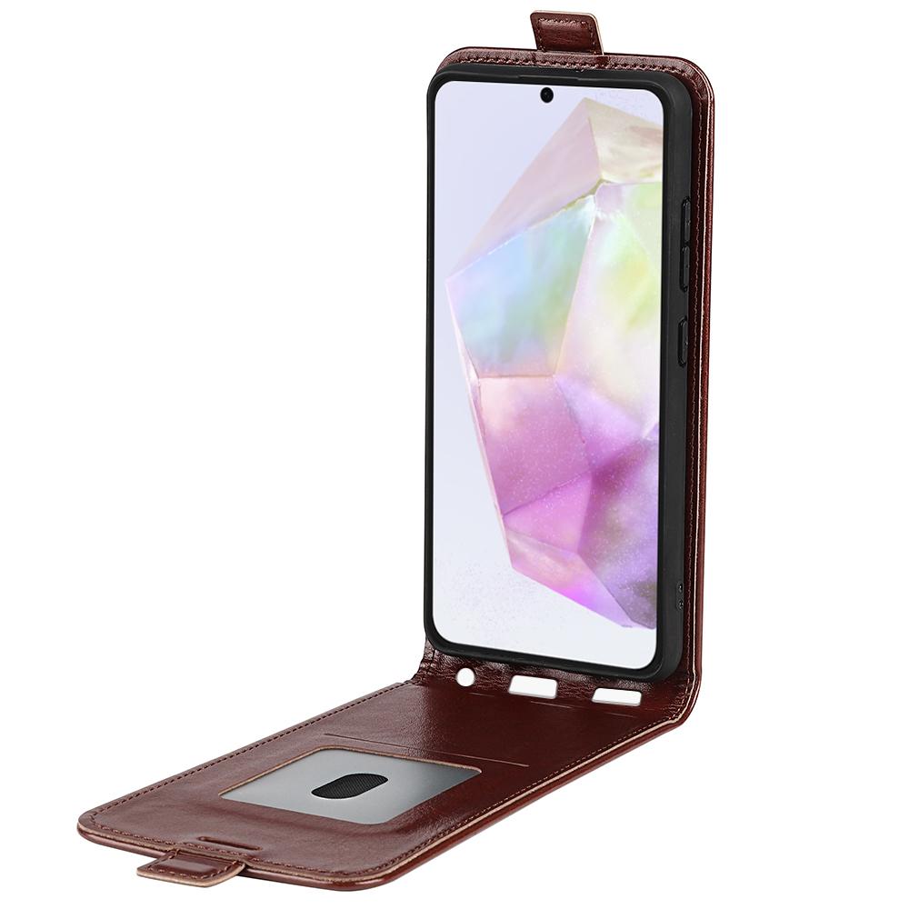 

For Samsung Galaxy A36 5G/A56 5G Case with Card Slots Vertical Flip Leather Phone Cover Red