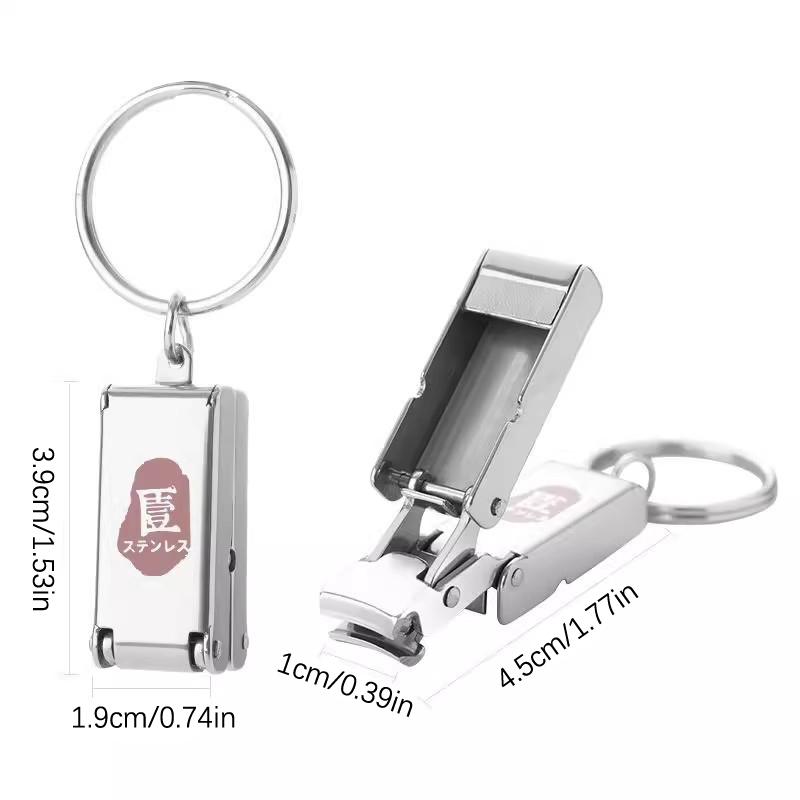 High End Creative Mini Sharp Stainless Steel Folding Nail Clippers Portable Key Fob Beauty Trimmer