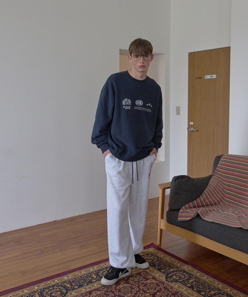 Piopal No.888 Symbol Sweatshirt - Navy