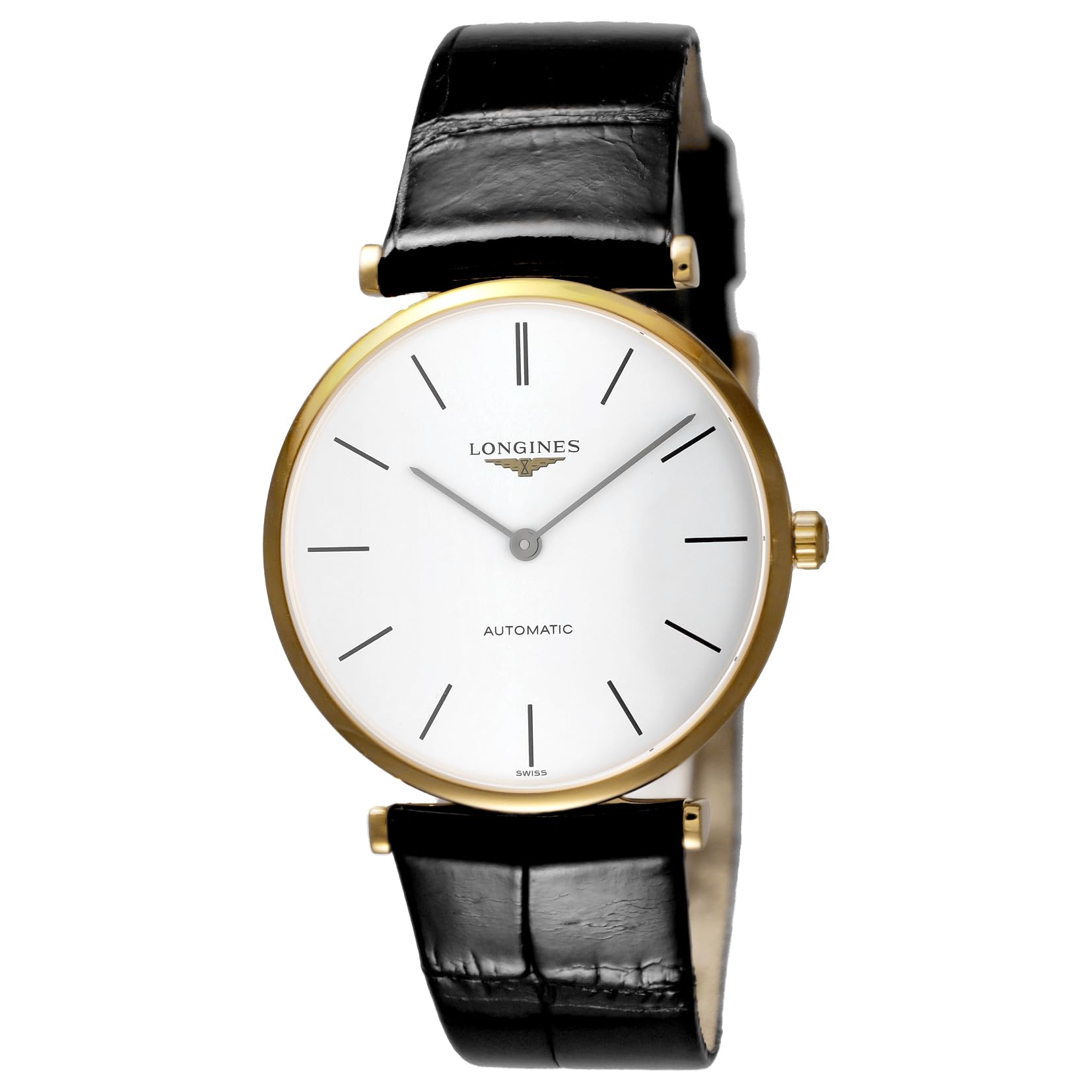 

Longines LA GRANDE CLASSIQUE Automatic Water Resistant to 3 Sapphire White Stainless Men s Watch, ATM, Crystal, Dial, Steel, Brown, L4.908.2.12.2 білий