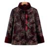 Grandma Winter Velvet Padded Coat Old Lady Tang Coat Thickened Warm Elderly Padded Coat Mother Padded Jacket