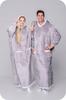 Decke Oversize Pullover Warm Dicke Deckenpullover 2in1 XXL Grau Fell [Kb-Xl1]