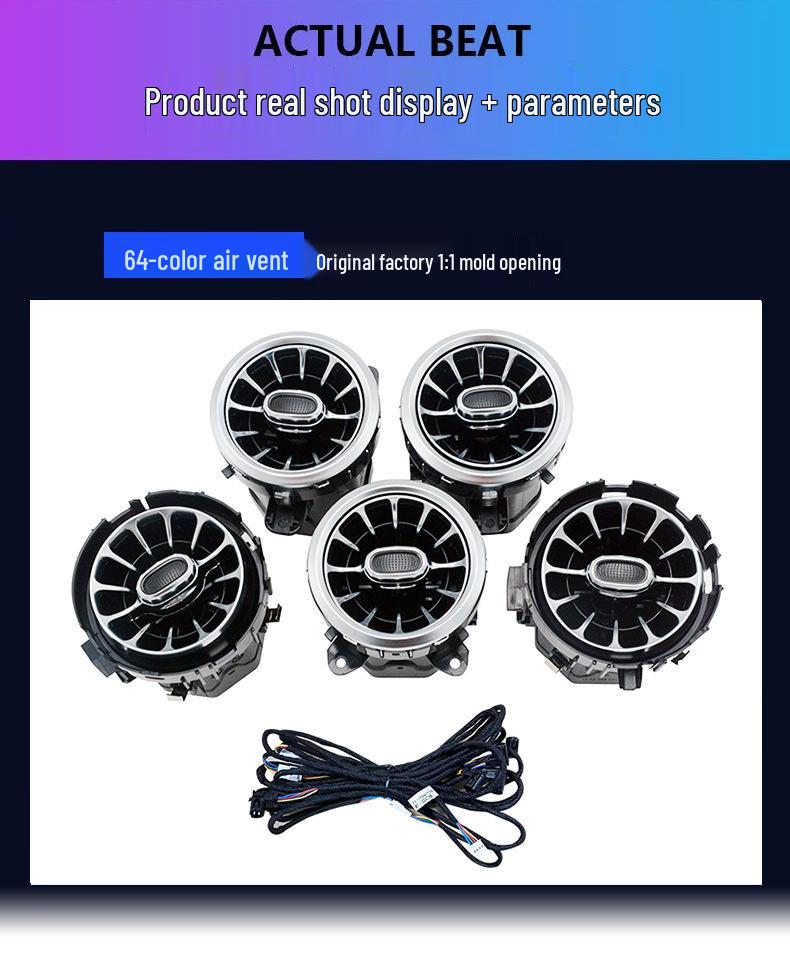 Mercedes-Benz Clasa A/CLA Upgrade Lumina Ambientală Guri de Aerisire Tip Turbină (W177/W118)