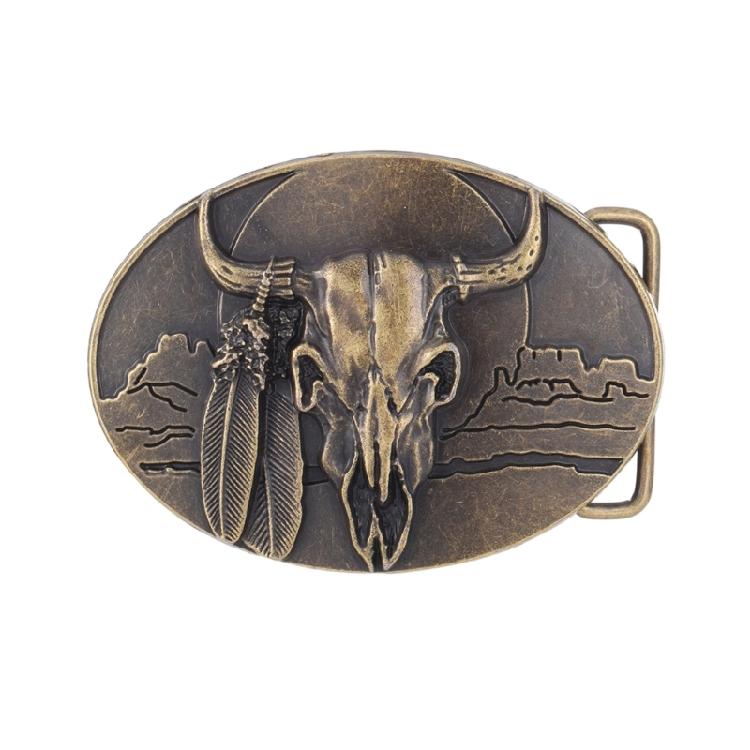 Bull Head Buckle for Teens Men’s Belt Metal Buckles for Pants Cool Clothing Accessories Vintage Adult Waistband Buckle