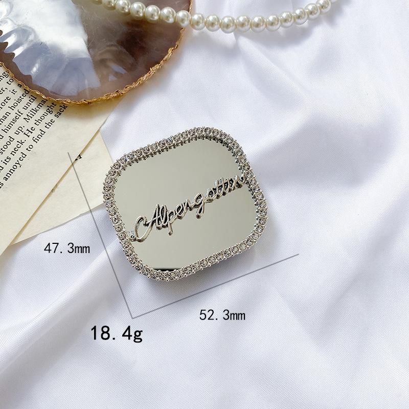 Han Paste Adjustable Love Mirror Rhinestone Round Mirror Mobile Phone Tablet Lazy Desktop Air Cushion Bracket