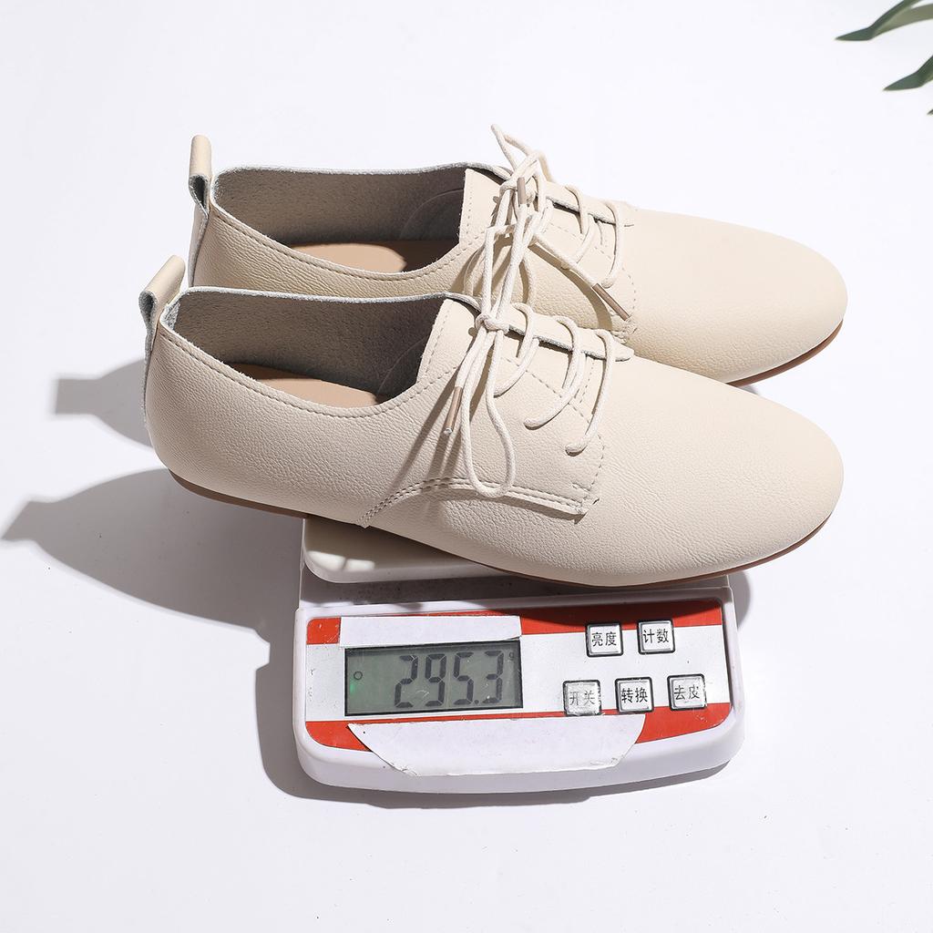 Kleine Lederschuhe Britischer Stil 22 Schöne Neue Weiche Sohle Weiches Leder Einzelne Schuhe Schnürung Temperament Lässig